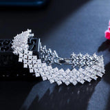 CZ Round Tennis Bracelet Women Plated Wedding Bridal Party Jewelry