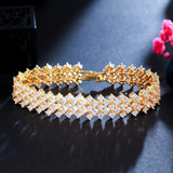 CZ Round Tennis Bracelet Women Plated Wedding Bridal Party Jewelry