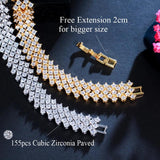 CZ Round Tennis Bracelet Women Plated Wedding Bridal Party Jewelry