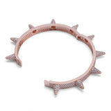 Iced Out Bling Hip Hop Spike Bangles Rose Silver Rivet Bracelets