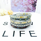 Multicolored King Stone Beaded Winding Bracelet