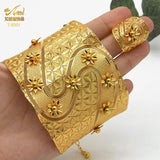 Indian 24k Plated Bangles With Ring For Women