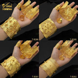 Indian 24k Plated Bangles With Ring For Women