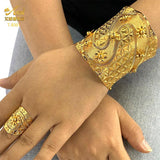 Indian 24k Plated Bangles With Ring For Women