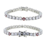 LUCKY Turkey Round Evil Eyes Bead Shape Charm Bracelet
