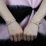 LUCKY Turkey Round Evil Eyes Bead Shape Charm Bracelet