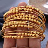 Indian Bead Bangles Set, Africa Bracelets for Women, Birthday Jewelry
