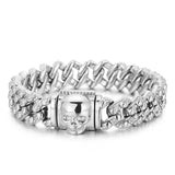 Ghost Head Bone Bracelet Stainless Steel 316L Cuban Chain