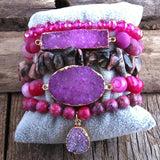 Bohemian Beaded Stones Bracelet 5pc Sets for Women