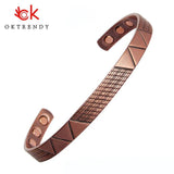 Magnetic Copper Bracelet Rose Magnet Bangle Healing Jewelry