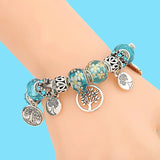 925 Silver Family Tree Bracelet for Safety Chain DIY Snake Chain