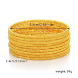 9pcs Bangles Bracelets Sets for Ladies Wedding Party Jewelry MY127