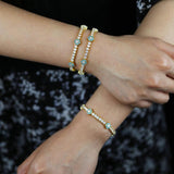 Rainbow CZ Tennis Link Chain Iced Out Bling Bracelet