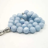 Natural Aquamarines Stone Tasbih Bracelets Man's Misbaha Special Gift for Muslim