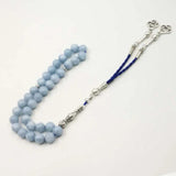 Natural Aquamarines Stone Tasbih Bracelets Man's Misbaha Special Gift for Muslim