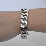 Titanium Steel Men Bracelets Punk Bangle High Polished Wristbands