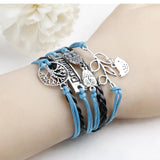 Vintage Braided Leather Bracelets Mix Style Jewelry Lot