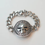 Stainless Steel Big Skull Biker Bracelet