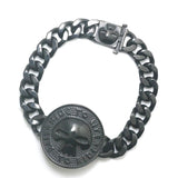 Stainless Steel Big Skull Biker Bracelet