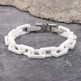 Men Stainless Steel Chain Link Bracelet Punk Motorcycle Accessories