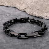 Men Stainless Steel Chain Link Bracelet Punk Motorcycle Accessories