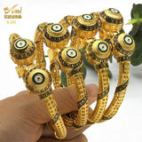 24K Copper Indian Bangle Dubai Jewellery Evil Eye Bangles Wedding