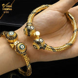 24K Copper Indian Bangle Dubai Jewellery Evil Eye Bangles Wedding
