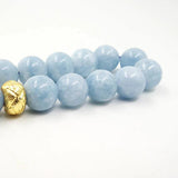 Aquamarine Stone Tasbih Bracelet Man's Misbaha Islamic Gift 33 45 66 99 Beads