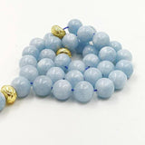Aquamarine Stone Tasbih Bracelet Man's Misbaha Islamic Gift 33 45 66 99 Beads