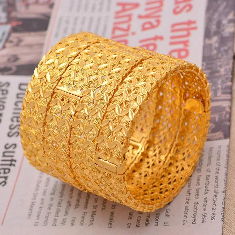Nigeria Oman 4pcs Dubai Bangles For Women African Bracelet Jewelry