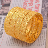 Nigeria Oman 4pcs Dubai Bangles For Women African Bracelet Jewelry