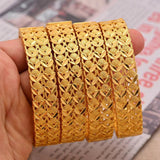 Nigeria Oman 4pcs Dubai Bangles For Women African Bracelet Jewelry