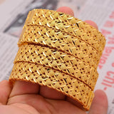 Nigeria Oman 4pcs Dubai Bangles For Women African Bracelet Jewelry