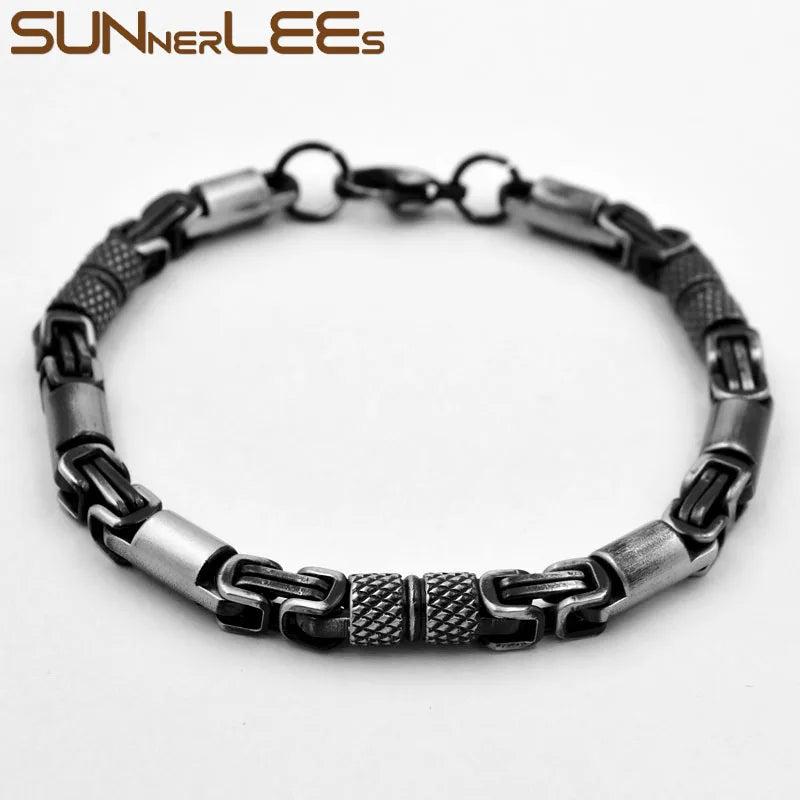 6mm Geometric Byzantine Link Chain Retro Bracelet