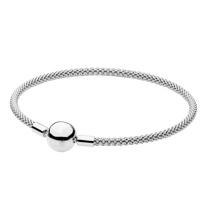 Moments Mesh Bracelet Ball Clasp S925 Sterling Silver Rose Plated Blend