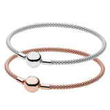 Moments Mesh Bracelet Ball Clasp S925 Sterling Silver Rose Plated Blend