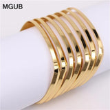 70MM Stainless Steel Bangle Set - 7pcs High Bangle