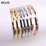 70MM Stainless Steel Bangle Set - 7pcs High Bangle