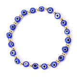 10Pcs Colorful Eyes Charm Bracelets Resin Beads Elastic Jewelry