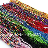 50pcs Colorful Small Wood Bead Friendship Bracelet B101