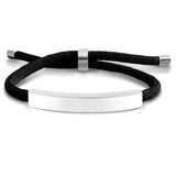 Stainless Steel Bracelet Blank For Engrave Metal ID Plate Bracelets