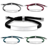 Stainless Steel Bracelet Blank For Engrave Metal ID Plate Bracelets