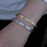 Women Hand Jewelry Evil Eye Band Bangle Bracelet