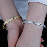 Women Hand Jewelry Evil Eye Band Bangle Bracelet