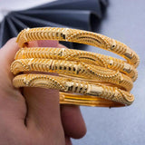 4Pcs/lot 24K Dubai Bracelet Bangles For women Wife African Bridal Wedding
