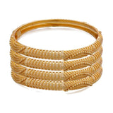4Pcs/lot 24K Dubai Bracelet Bangles For women Wife African Bridal Wedding