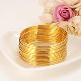 Womens Solid Jewelry Filled Lady Smooth Oval Bangle Accessories