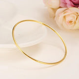 Womens Solid Jewelry Filled Lady Smooth Oval Bangle Accessories