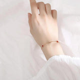 Four Leaf Clover Bracelet Zircon Silver Jewelry for Women