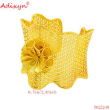 Big Flower Design Bangles for Women 24k African Jewelry Dubai Cuff Bracelet